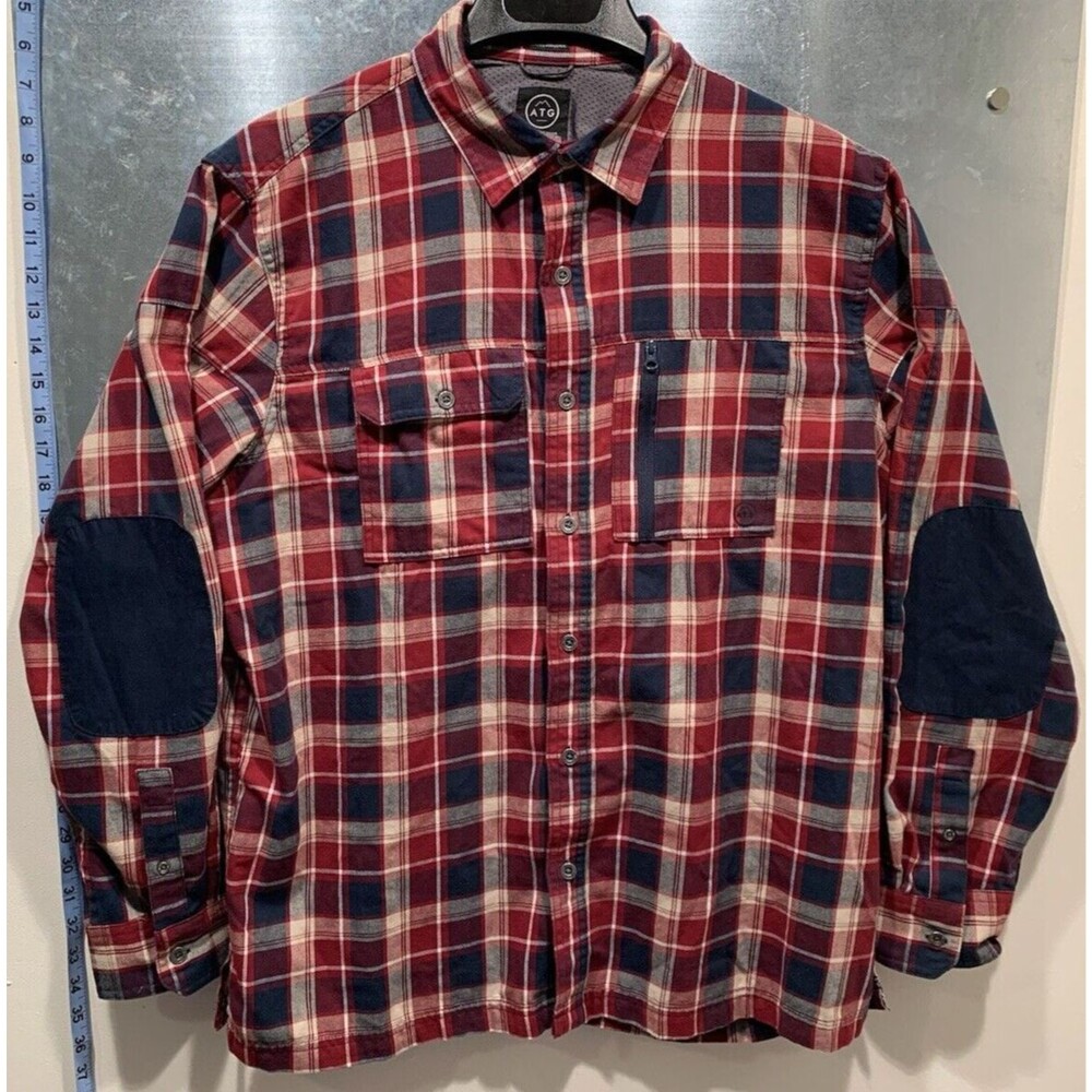 Flannel Plaid Wrangler Elbow Patches All Terrain Gear Organic Cotton Zip Pocket
